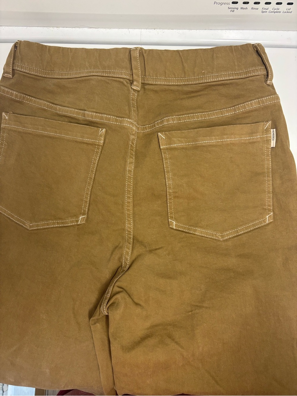 TOAD&CO Women’s 8 Brown Organic Cotton Elastane Flat Front Pants w/Pockets - Picture 10 of 10
